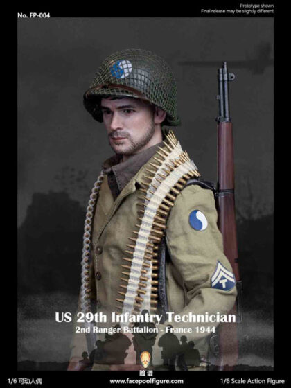 1/6 WW2 US 29th Infantry Technician France 1944 WW2